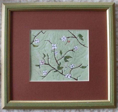 Cseresznye virágos tűzzománcom